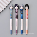 Linda muñeca clásica muñeca kawaii gel lápiz lindo gel pluma 4pcs gel bolígrafos para niños suministros de escritura escolar